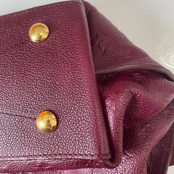 LOUIS VUITTON Metis Hobo Monogram Empreinte Leather Tote Dark Burgundy Authentic - Picture 6 of 16